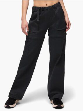 Prana Women’s Stretch Zion Black Convertible Outdoor Cargo Pants